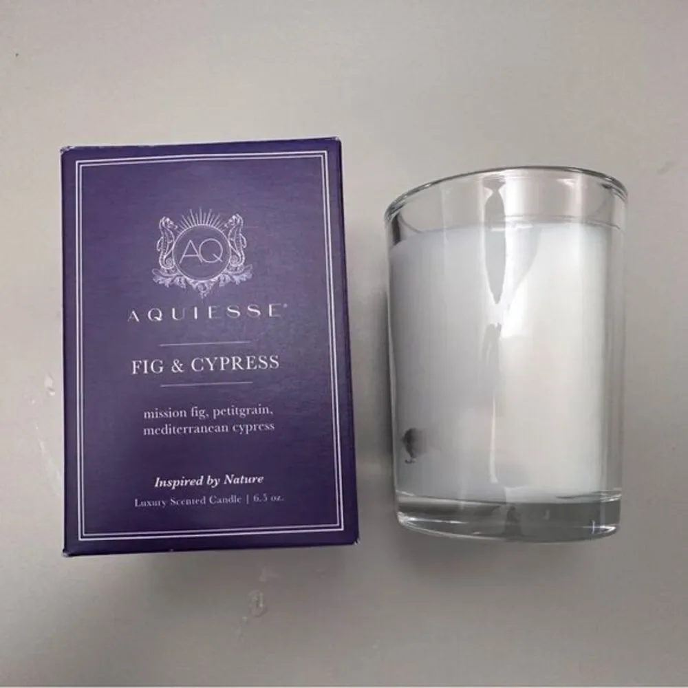 NEW Aquiesse Fig & Cypress Scented Luxury Candle